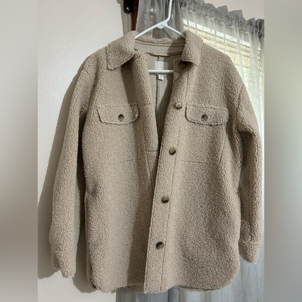 tan sherpa coat